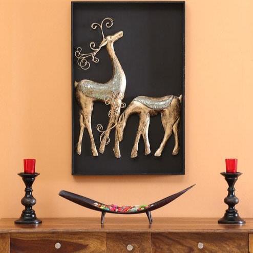 Deer Frame Wall Decor |Rustic Nature -Inspired Wall Art