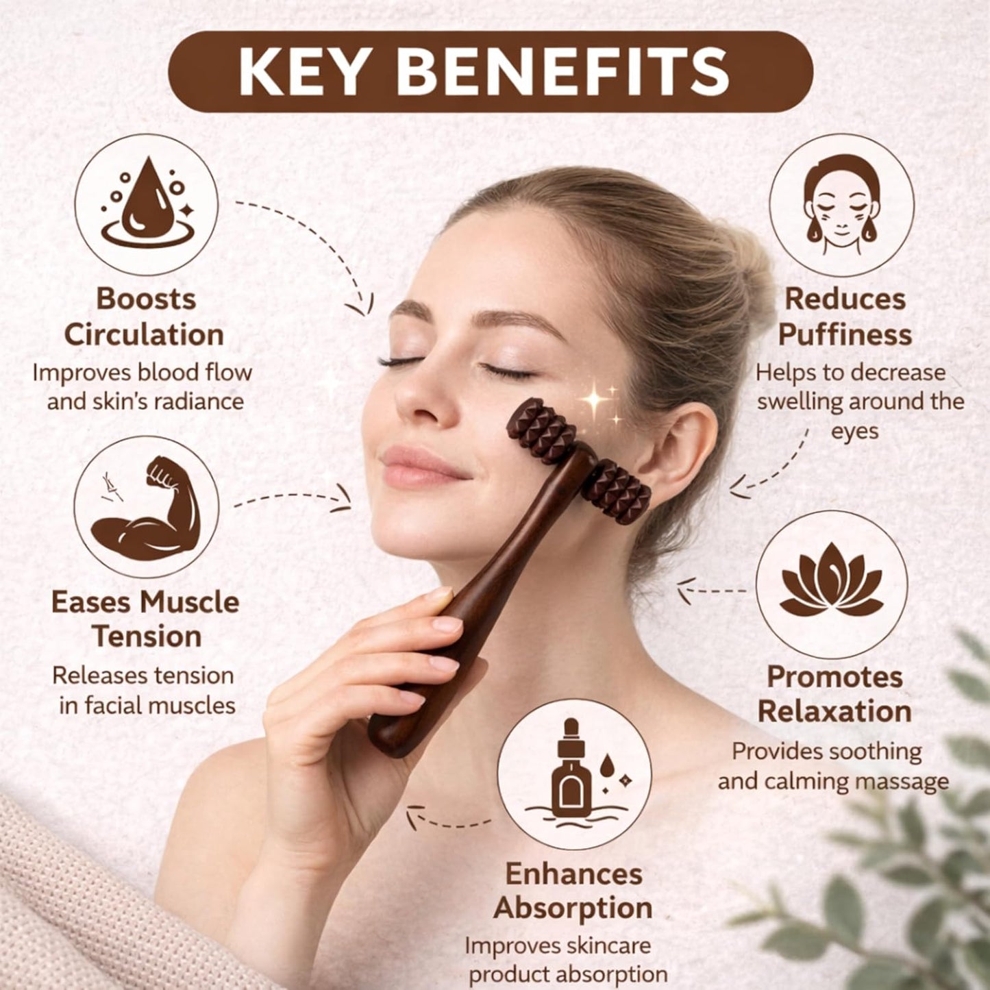 Face & Body Hand Massager for Easy Relaxation & Healthy Skin | Easy Self Care Tool