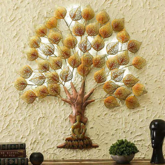Golden Buddha Tree Wall Art