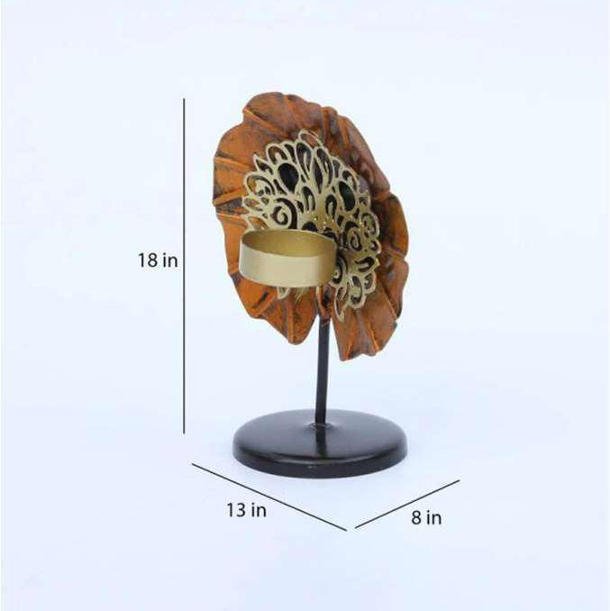 Golden Metal T Lite Holder 