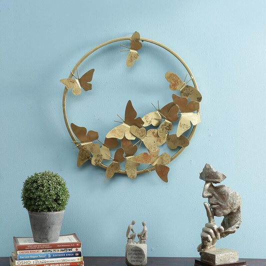 Butterfly Wall Art Ring-Elegant Nature-Inspired Metal Wall Decor