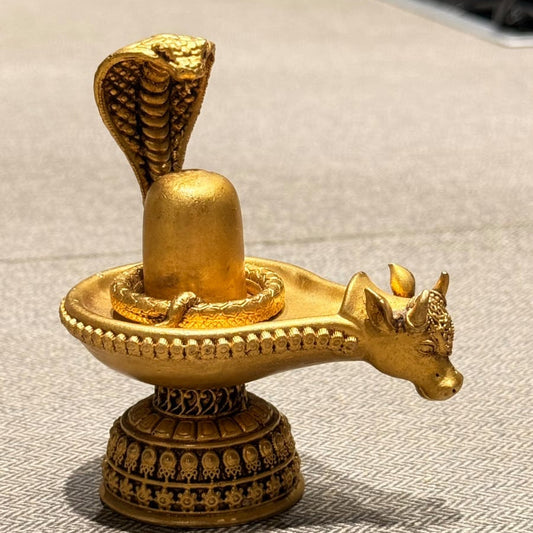 Brass Shivling with  sarp and Nandi