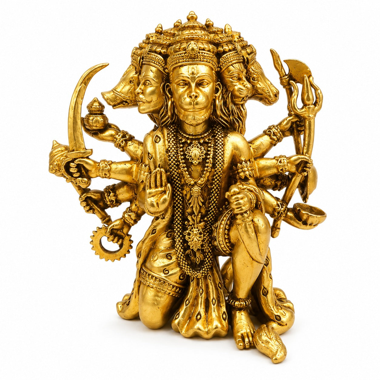 Panchmukhi Hanuman Ji Idol in Brass for Vaastu Correction